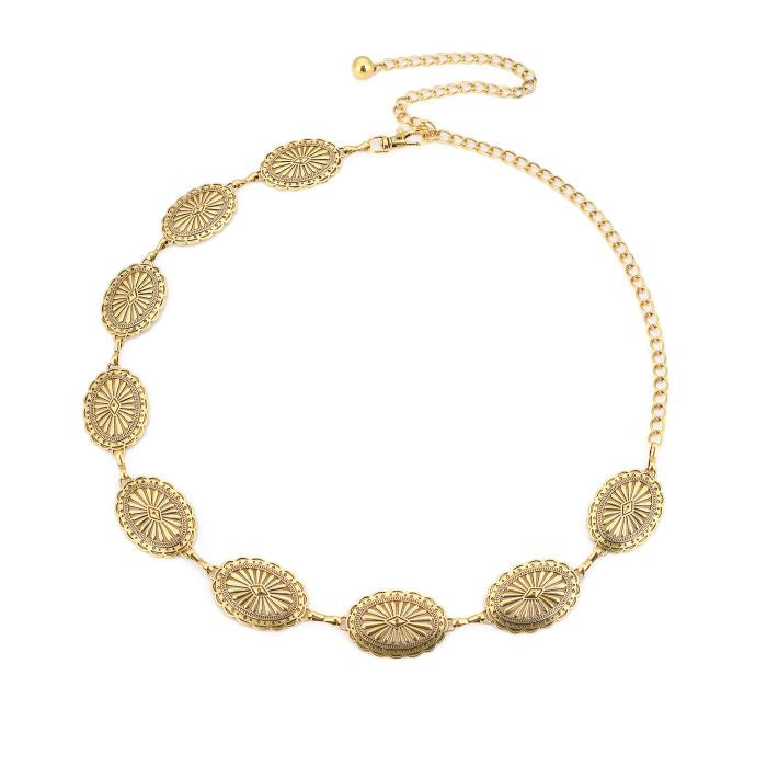 Belly chain belt eye goud