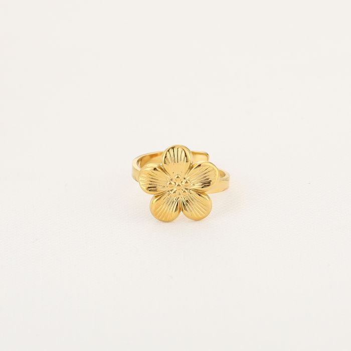 Flower ring goud