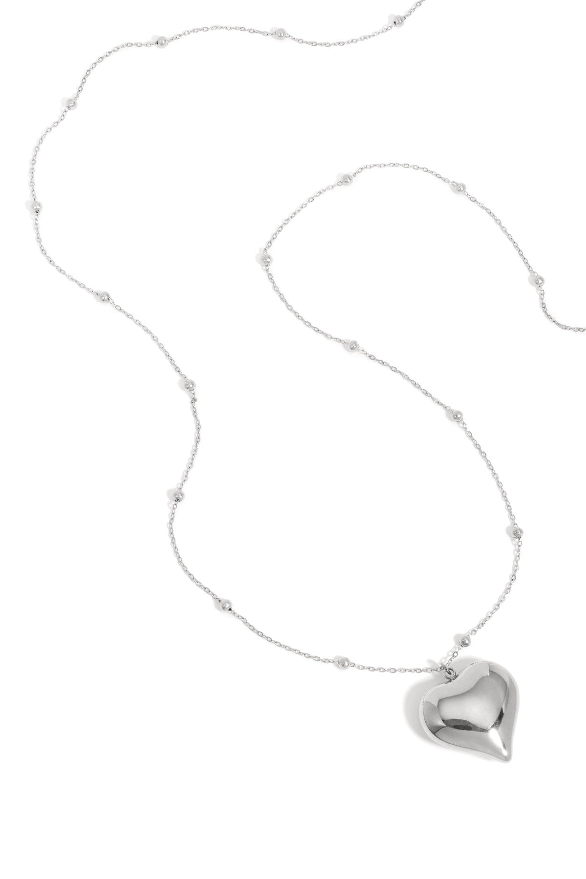 Lange ketting love zilver