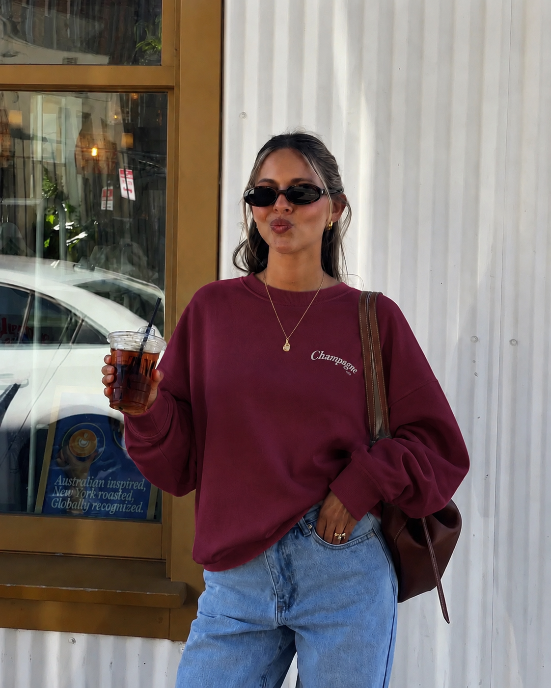 Champagne club sweater bordeaux