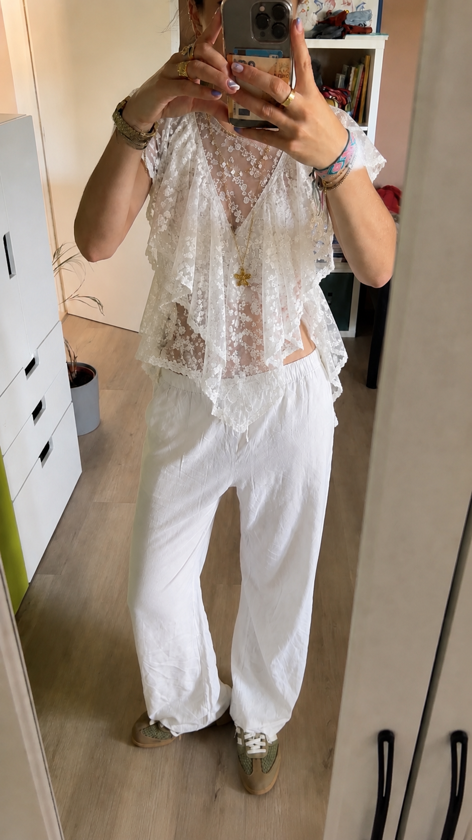 Limited lace bow top