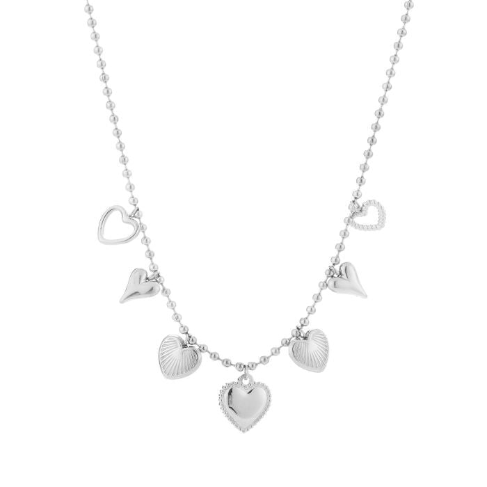Hart statement ketting zilver