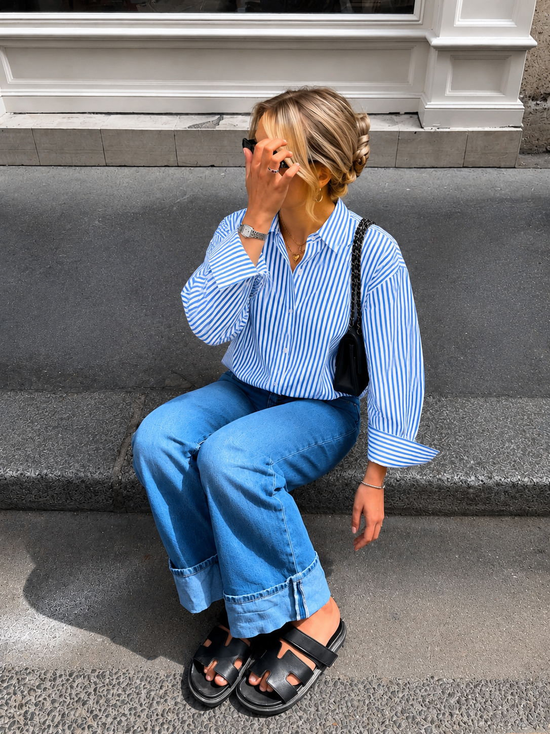 Sofie blouse striped blue