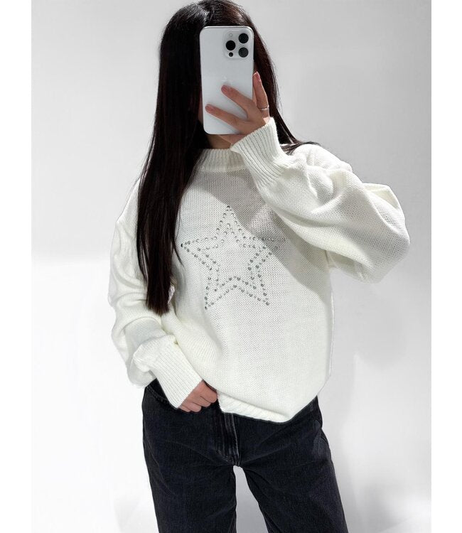 Star trui off white