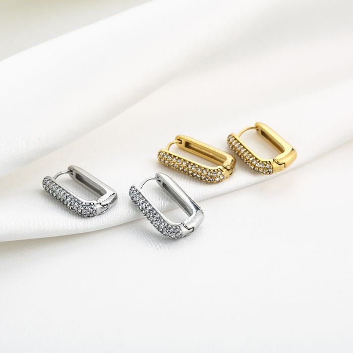 Glamour oorbellen zilver