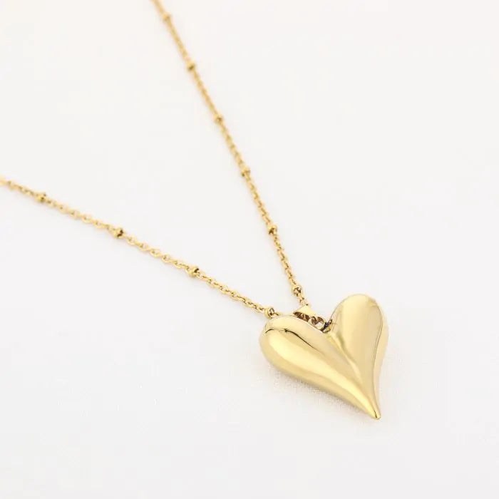 Lange ketting klein hart goud