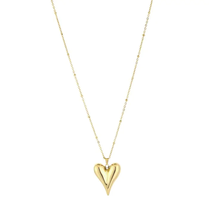 Lange ketting klein hart goud