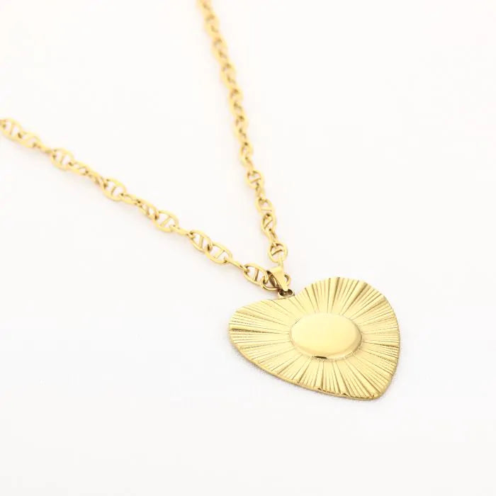 Lange ketting groot hart goud