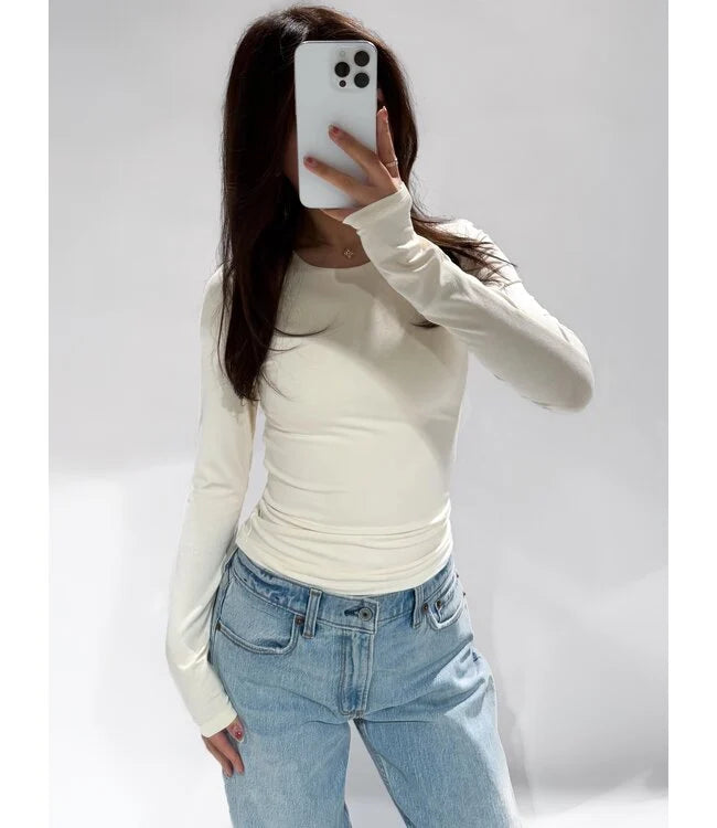 Fem top long sleeve butter