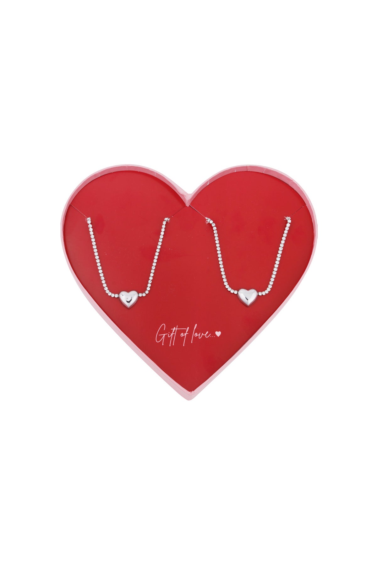 Gift of love shine armbandjes set zilver