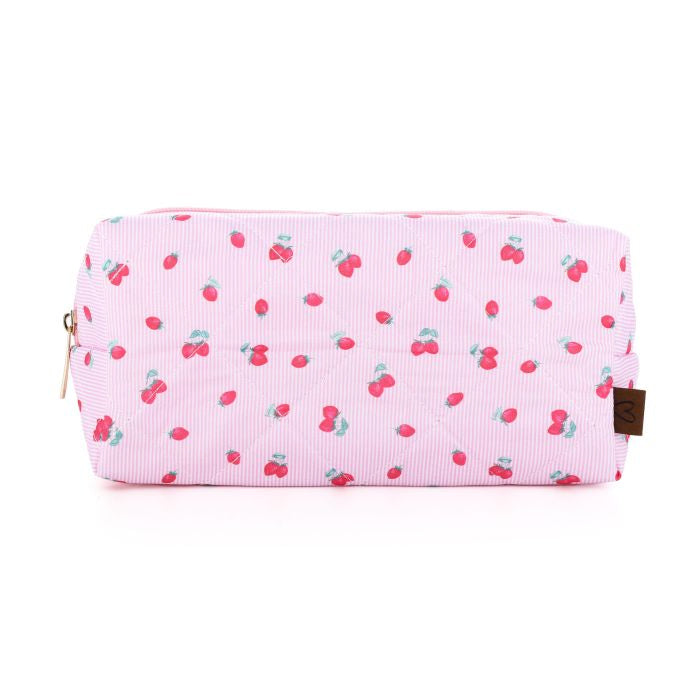 Strawberry make up tas pink