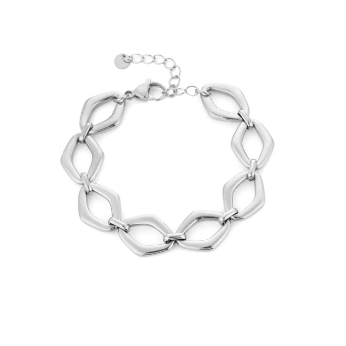 Schakel armband chique zilver