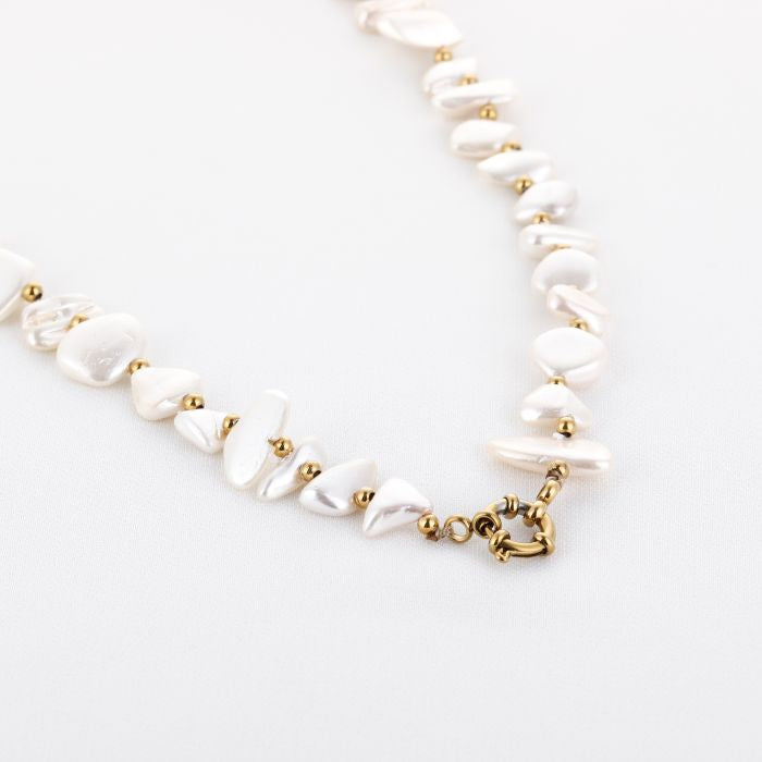 Luxe parel ketting goud