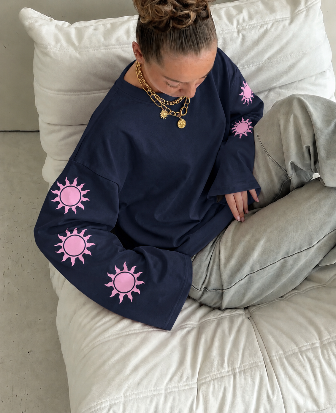 Sunny Days Longsleeve – navy pink