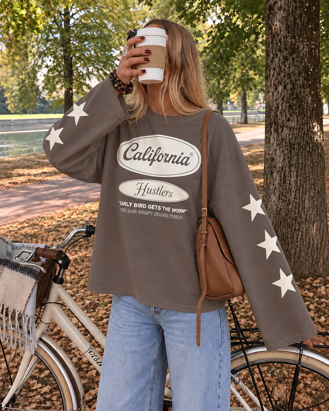 California sweatshirt taupe