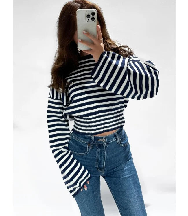 Celeste top stripe navy