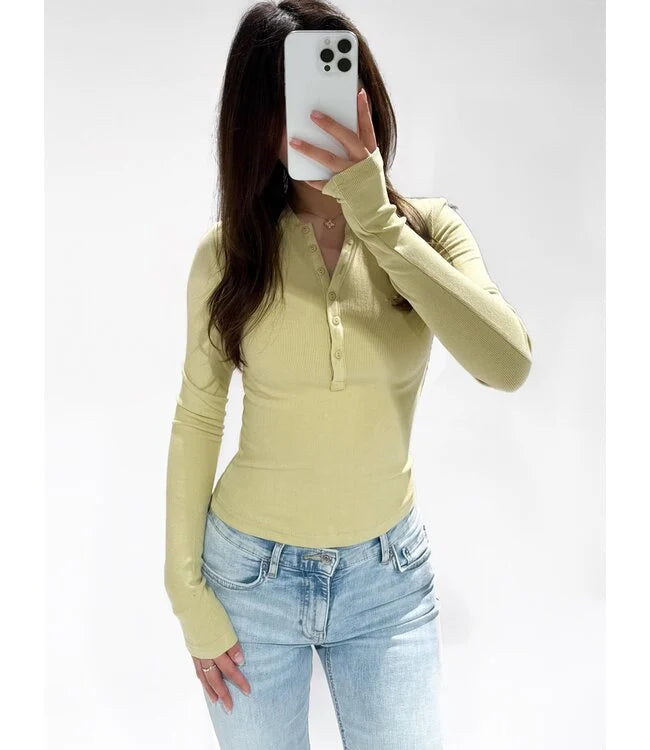 Maaik top long sleeve matcha