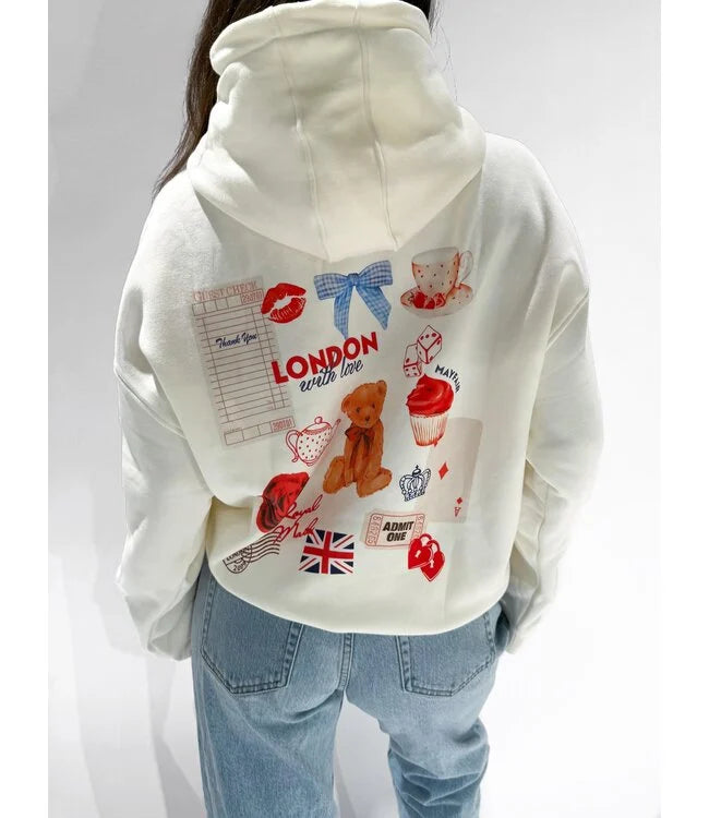 London hoodie off white