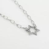 chunky star ketting zilver