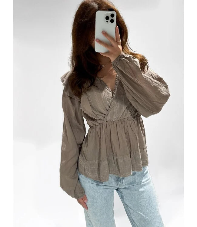 Sadie blouse taupe