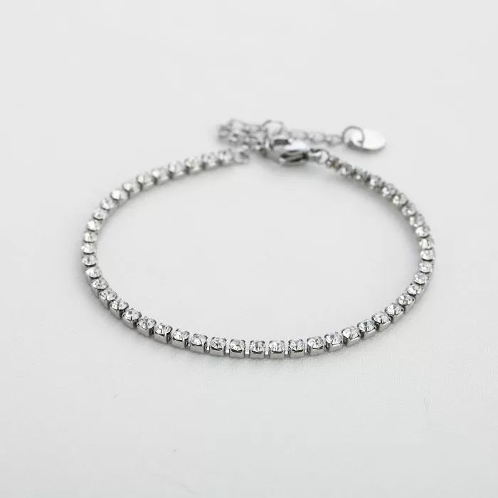 Crystal armband zilver