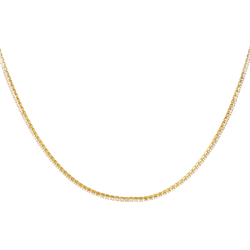 Crystal necklace gold