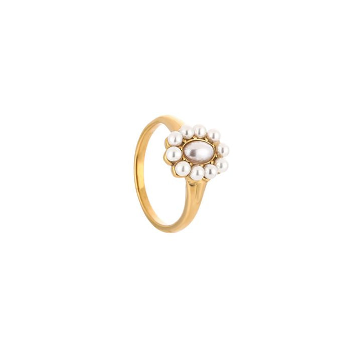 Luxe parel ring goud