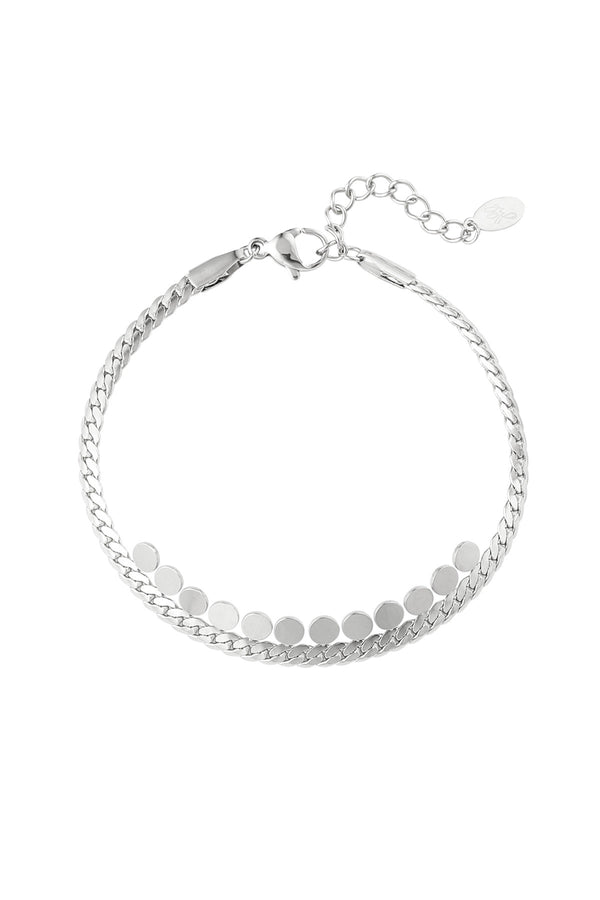 Full coins armband zilver