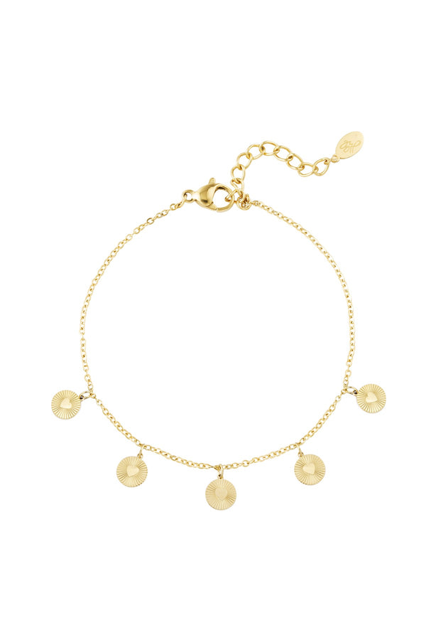 Muntjes armband goud