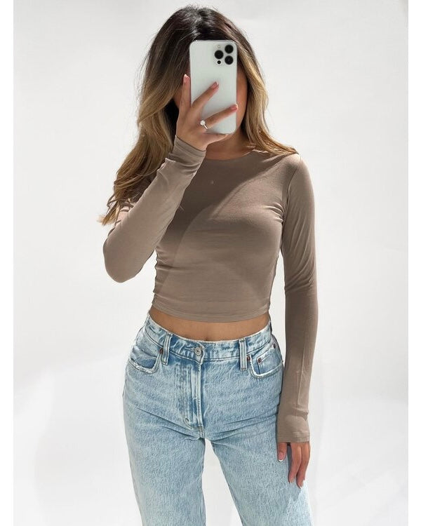 Leela top taupe