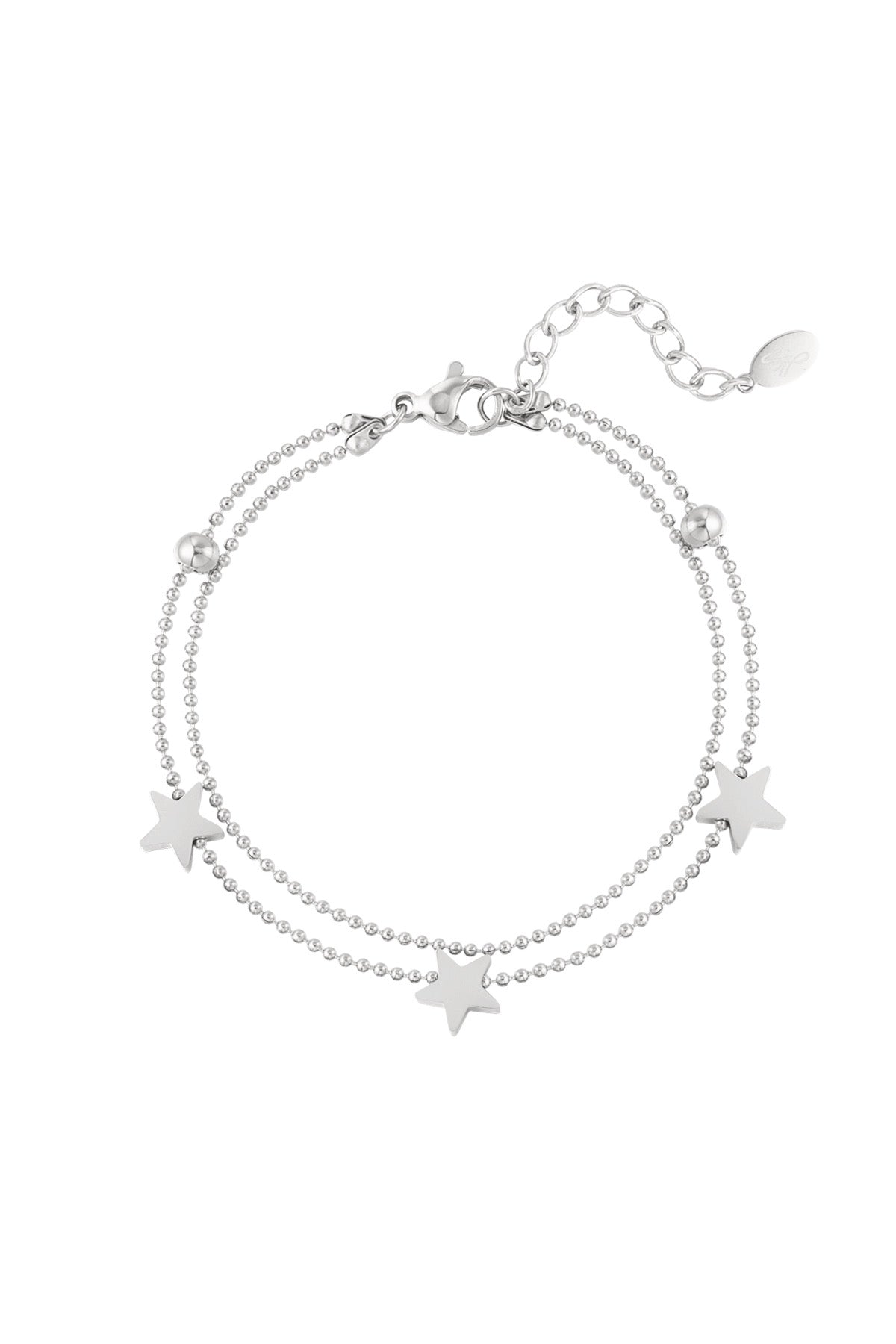 Multi star armband zilver