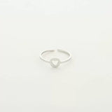 Open heart ring zilver