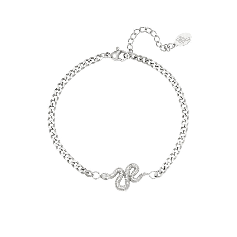 chain slang armband zilver