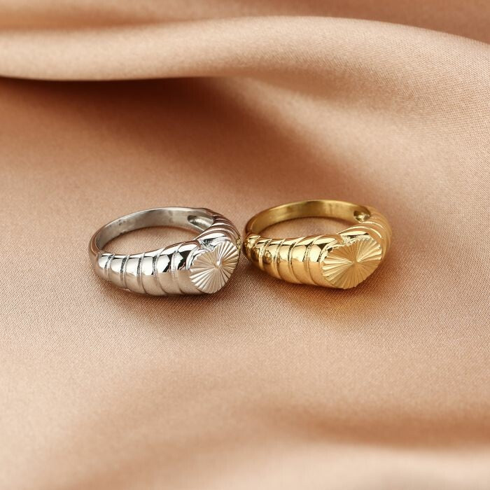 twisted hart ring zilver