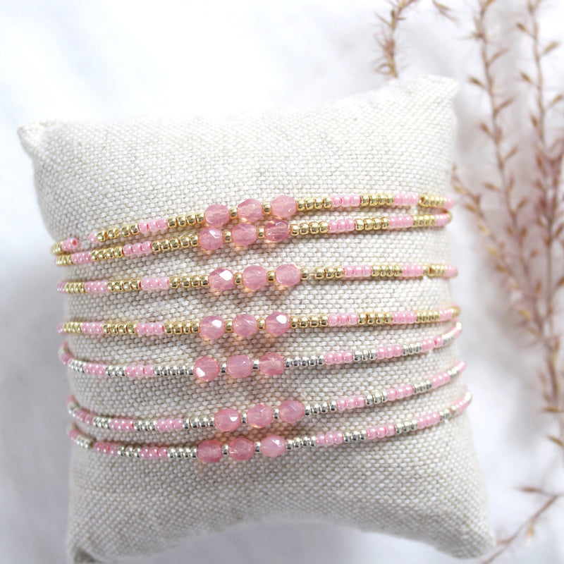 roze kralen armbandje