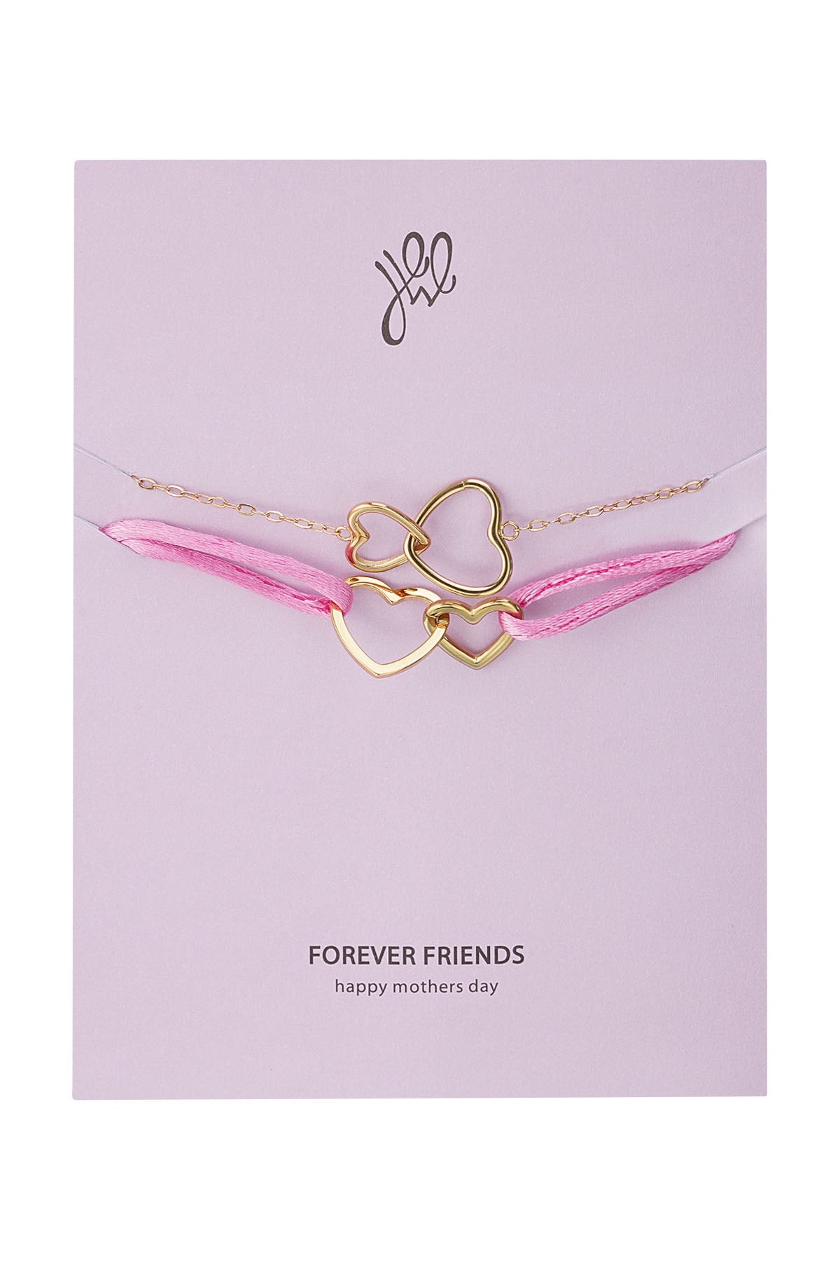 Together armbanden set roze goud