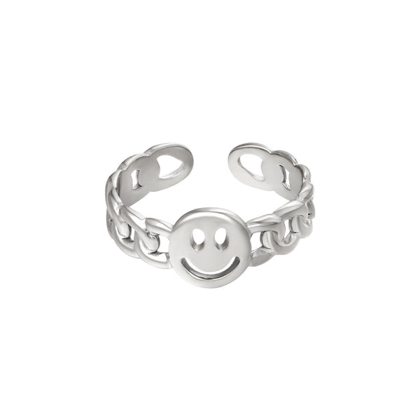 Special smile ring zilver