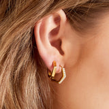 Oval hoops goud