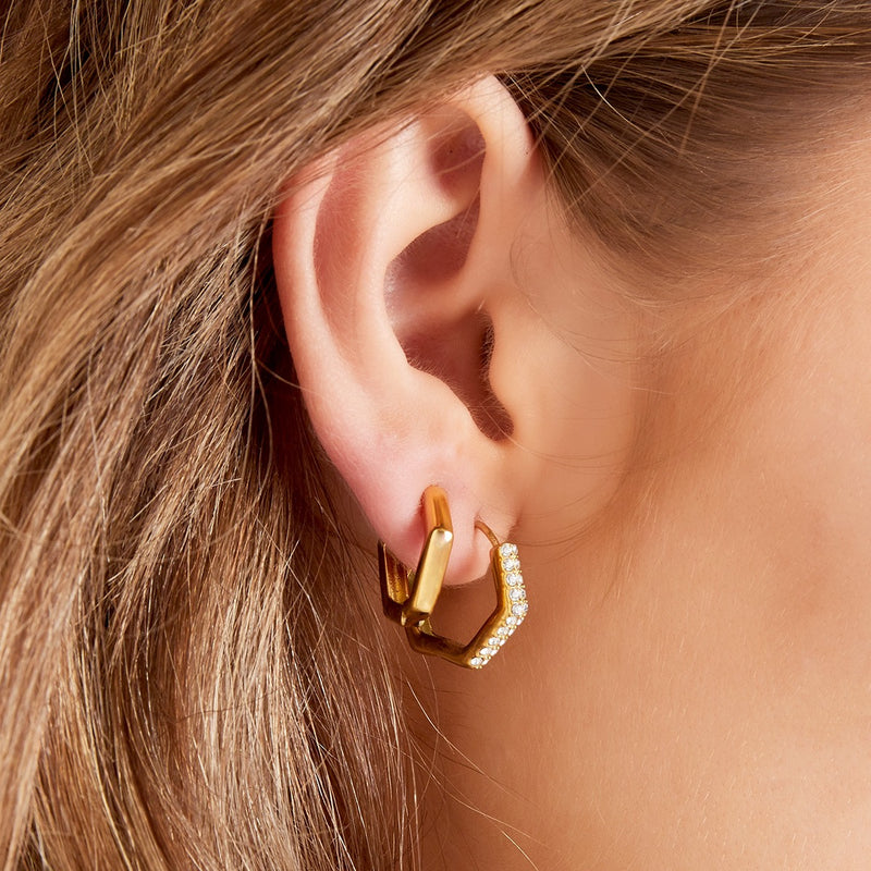 Oval hoops goud
