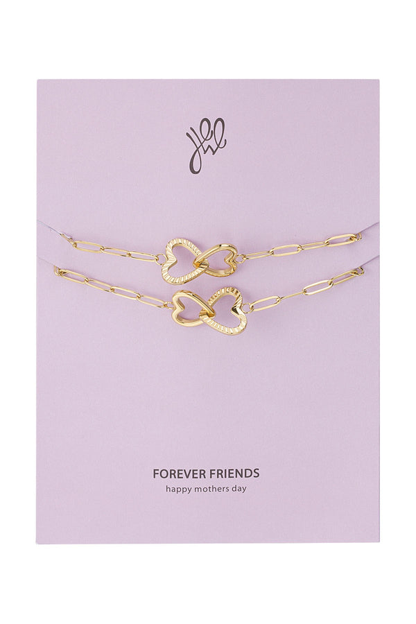 Forever friends armbanden set goud