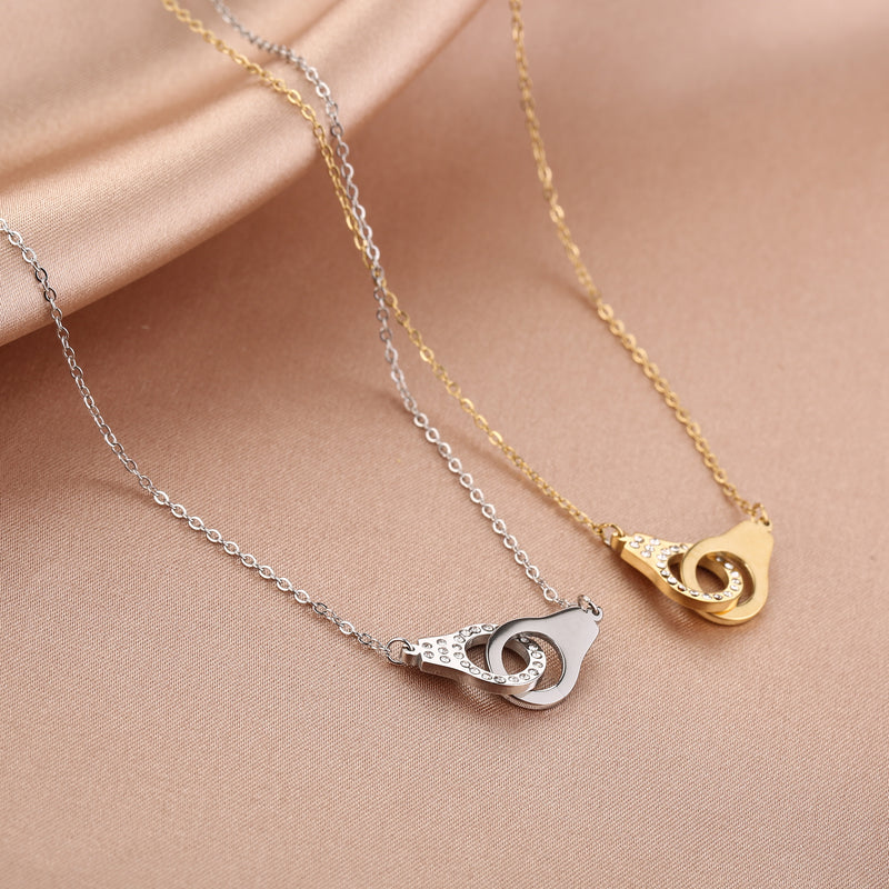 Handcuff ketting goud