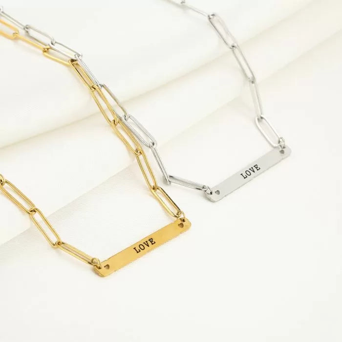 Chain love necklace gold