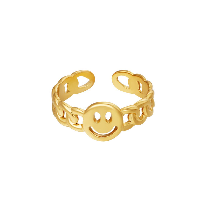 Special smile ring goud