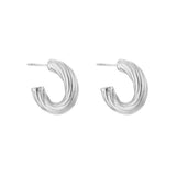 Big twisted hoops zilver