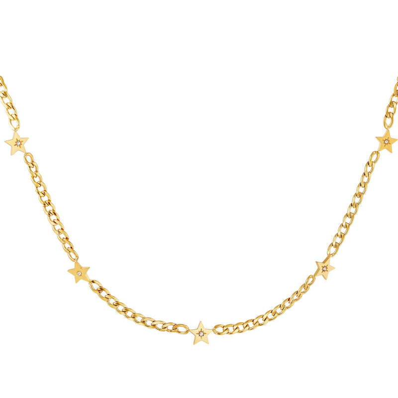 full stars ketting goud