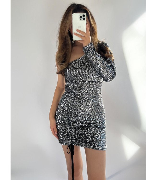 Glitter dress silver